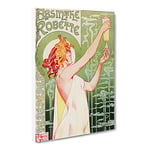 Absinthe By Henri Privat Livemont Classic Painting Canvas Wall Art Print Ready to Hang, Framed Picture for Living Room Bedroom Home Office Décor, 24x16 Inch (60x40 cm)