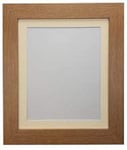 FRAMES BY POST Metro Oak Photo Picture Poster Frame with Ivory Mount Plastic Glass 60 x 80cm For Pic Size 50 x 70cm