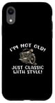 Coque pour iPhone XR Inscription I'm Not Old I'm Classic with Style Motorcycle Gift Graphic