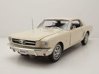 WELLY - Voiture de 1964 couleur beige – FORD Mustang - 1/18 - WEL12519BEIGE