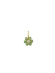 My Flower Charm 7 Mm Gold Green Design Letters