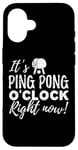 Coque pour iPhone 16 C'est l'heure du ping-pong ! Funny Table Tennis