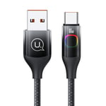 Câble USB C,66 W QC 4.0 6 A 1,2M USB A vers USB C Cable Charge Rapide en Nylon Chargeur Type C Pour Samsung Galaxy S21 S20 Note 20 Huawei P40/Mate 40/30/20 OnePlus Google Pixel Xiaomi Noir