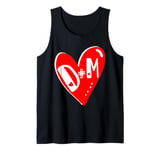 Valentines Day 2022 Couples Matching Red Heart D+M Lovers Tank Top