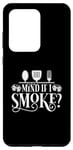Coque pour Galaxy S20 Ultra Barbecue humoristique avec inscription « Mind If I Smoke » pour la fête des pères