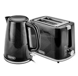 GEEPAS 1.7L 3000 W Cordless Electric Kettle 900W 2 Slice Toaster Combo Set Black