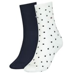 Th women sock dot 2p tommy hilfiger miehet navy 100001493002