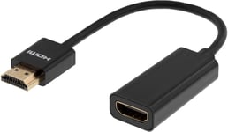 DELTACO HDMI with Ethernet extension cable HDMI 10cm Black