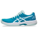 Asics Women's Gel-Game 9 Clay/OC Sneaker, Teal Blue White, 4.5 UK