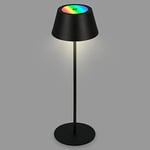 BRILONER - Lampe de table rechargeable RGB 2 en 1, tactile, lumière mobile, lampe de table LED extérieure, IP44, lampe de table LED sans fil, noir