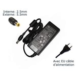 AC Adaptateur secteur pour Ac Adapter for MSI S250 S260 S262 S270 S271 S300 S420 S425 S6000 Laptop Notebook Battery Charger Power Supply Cord 65 Watt chargeur ordinateur portable, adaptateur