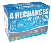 LOT 4 RECHARGE 1KG ABSORBEUR HUMIDITE EVITE MOISISSURES assainit atmosphère