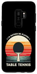 Coque pour Galaxy S9+ I'd Rather Be Playing Table Tennis Player Ping Pong Paddle