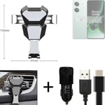  For OnePlus Nord 3 5G Airvent mount + CHARGER holder cradle bracket car clamp