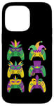 Coque pour iPhone 14 Pro Max Mardi Gras Manette de Jeu Vidéo Jester Chapeau Gamers Enfants