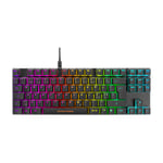 Deltaco DK420 Lågprofils mekaniskt RGB-tangentbord, Outemu red brytare, svart/rgb (gam-111)