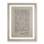 Great Gatsby F. Scott Fitzgerald Typography Quote Framed Wall Art Print, Ready to Hang Picture for Living Room Bedroom Home Office Décor, Oak A3 (34 x 46 cm)