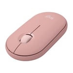 Logitech Pebble Mouse 2 M350s - mus - Bluetooth 5.2 LE - tonal rose