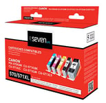 Seven Life Compatible Canon pgi-570 XL/cli-571 XL Pack de 5 Cartouches