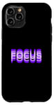 Coque pour iPhone 11 Pro Purple Focus Illusion d'optique graphique violet