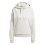 adidas Women's ESSENTIALS SMALL LOGO FEEL COZY HOODIE, wonder alumina/white, L