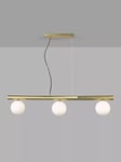 Swoon Collins 3 Pendant Diner Ceiling Light, Gold