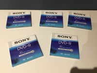 5 x Sony Mini DVD-R Recordable 30min / 1.4GB DVDs for DVD Camcorder