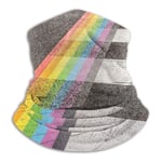 Coodream Rainbow On The Road Unisex Multifunctional Dustproof Microfiber Neck Gaiter,Balaclava,Bandanas,Neck Warmer Scarf For Cold Weather Outdoor Sports