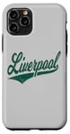 Coque pour iPhone 11 Pro Liverpool England Varsity SCRIPT Maillot de sport classique