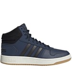 adidas Mens Hoops 2.0 Mid Trainers - Navy/Black / UK6 EU39.5