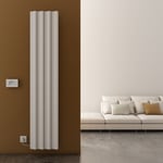 Carisa Boreas S Radiateur Électrique Vertical -Éco-énergétique, Design Moderne, Blanc, 180 x 37 cm