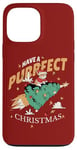 Coque pour iPhone 13 Pro Max Purrfect Arbre de Noël pour chat Motif fusée