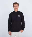 Hurley Mesa Ridgeline 1/4 Zip T-Shirt, Noir/Multicolore, L Homme