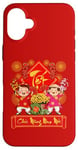 Coque pour iPhone 16 Plus Robe de Nouvel An vietnamien Chuc Mung Nam Moi Garçon Fille Ao Dai