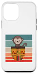 Coque pour iPhone 12 mini Singe dessin animé poche motif tribal enfants mignon simple