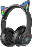 Casque Bluetooth Sans Fil Pour Enfants, Avec Mode Filaire De 3,5 Mm Uniquement Pour L'Audio, Casque Pliable Avec Microphone, Lumi¿¿re Rvb, Pour Les Jeux Scolaires, Compatible Avec Les