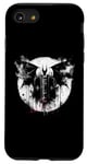 Coque pour iPhone SE (2020) / 7 / 8 Black Magic Book Bat – Chauve-souris effrayante monstre Halloween Lover