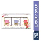 YARDLEY LONDON ENGLISH  ROSE, ROYAL RED ROSE, LAVENDER LUXERY SOAP 100gX 6N SOAP