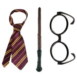 Children's Wizard Witch Official Fancy Dress Tie Glasses Wand Harry Hermione