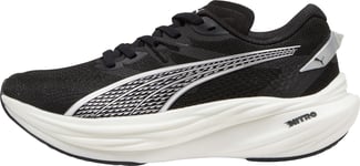 Puma Deviate Nitro 3 Womens Running Shoes Black Cushioned Carbon Sports Trainers