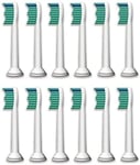 12 TOOTHBRUSH HEADS COMPATIBLE FOR PHILIPS SONICARE HX6013 HX6011 HX6014 HX6530