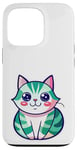 Coque pour iPhone 13 Pro Joli chat japonais, t-shirt japonais, chat manga