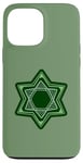 Coque pour iPhone 13 Pro Max Étoile verte de David pour Hanoukka | Am Yisrael Chai