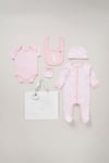 Rock A Bye Baby Girl Cotton 5-Piece Gift Set - Blush - Size Newborn