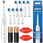 Oral-B DB5 Pro Electric Toothbrush White + 8 Replacement Brush Heads