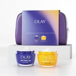 Olay Skincare Gift Set: Vitamin C Face Moisturiser + Retinol 24 Night Cream, ...