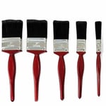 PAINT 5PK BRUSH SET Fine Bristles Brushes Wall Fence Painting Decor  DIY G1518