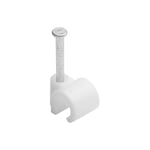 Attache câble - Attache fil électrique - Fixation câble électrique - Fixation et raccordement du câble - Serre câble - Clou de Fixation - Attache Fils Ø 4 A 7 Mm Blanc Sachet De 25 - Debflex 700406