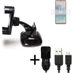 Car holder windshield dashboard for Nokia G22 charger Cell phone mount bracket