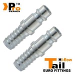 2 x Ø8mm to Euro Tail ( Hi Flow ) - Quick Release - Air Line Fittings 008